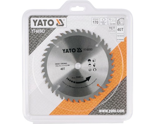 Yato Kreissägeblatt mit 40 Zähnen in Verpackung