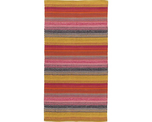 Fleckerlteppich Senegal bunt 60x100 cm Teppich mit Streifenmuster
