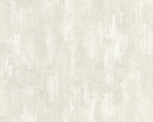 Papier peint intissé 30694-1 Vintage uni gris blanc Papier peint avec structure d''enduit pour l''intérieur