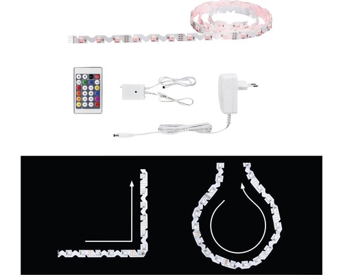 LED Stripe Set mit Fernbedienung, Netzteil und Steuereinheit