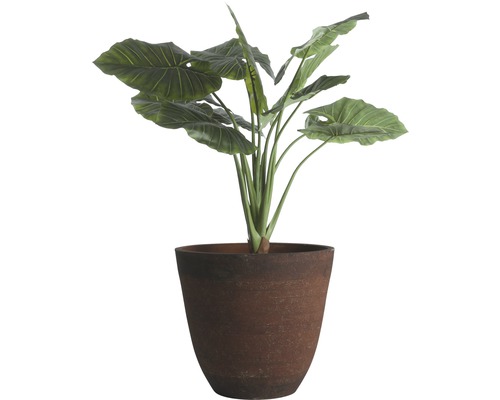 Künstliche Alocasia Pflanze in einem Topf