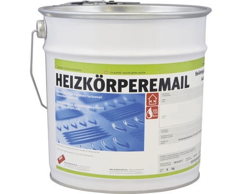Kabe Heizkörperlack seidenglänzend weiss NCS S0500-N 6 kg Heizkörperlack in einem Metalleimer