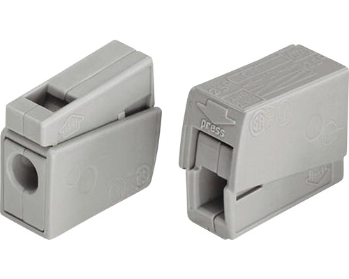 Borne pour luminaire Wago 224-101 0,5-2,5 mm² 100 pièces modèle standard gris