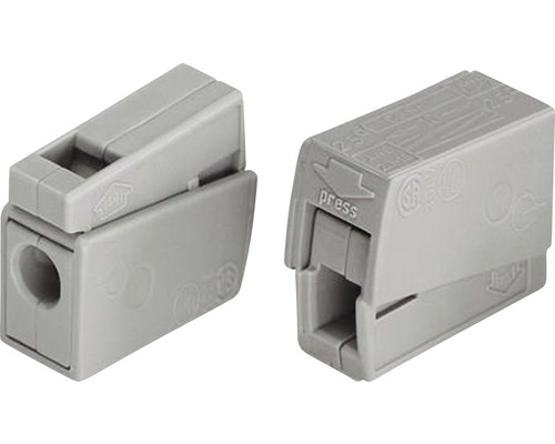 Borne pour luminaire Wago 224-101 0,5-2,5 mm² 100 pièces modèle standard gris Bornier enfichable pour connexions électriques
