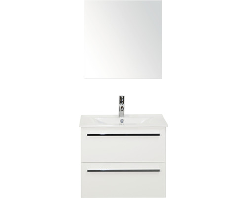 Kit de meubles de salles de bain Seville 60x195 cm blanc haute brillance