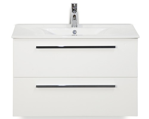 Kit de meubles de salles de bain Seville 80x195 cm blanc haute brillance
