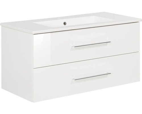 Kit de meubles de salles de bain FACKELMANN B.perfekt blanc 51x103 cm