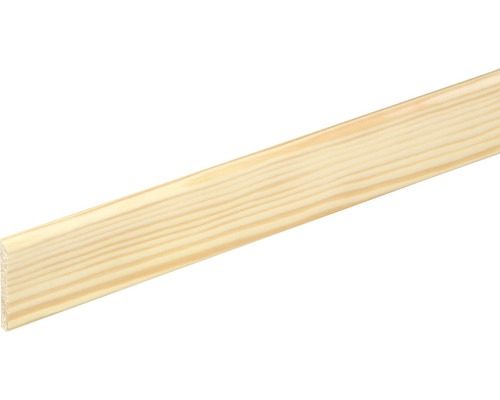 Baguette de recouvrement Konsta pin brut 2000 x 40 x 5 mm Baguette en bois d''épicéa