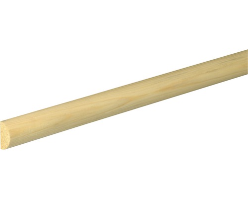 Barre semi-circulaire Konsta pin brut 10x20x900 mm Bois rond en bois