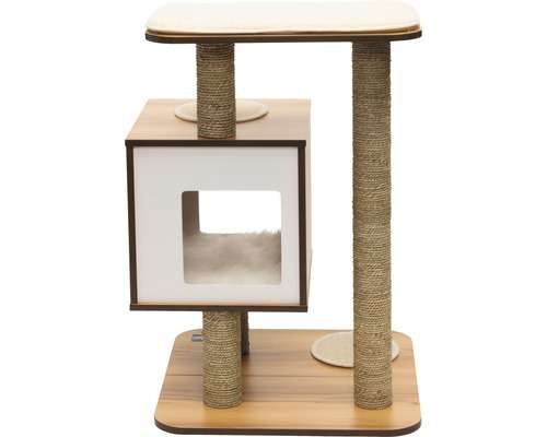 Arbre à chat avec surfaces de couchage, niche et troncs en sisal