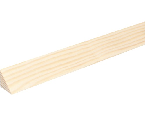Baguette triangulaire Konsta pin brut 2000 x 22 x 22 mm Baguette en bois d''épicéa