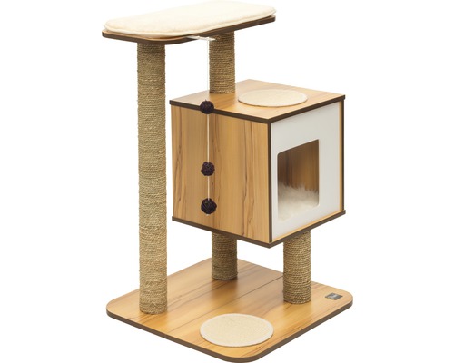 Arbre à chat avec surfaces de couchage, grotte et poteaux à gratter