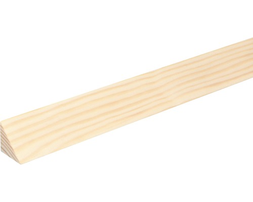 Baguette triangulaire Konsta pin brut 900 x 22 x 22 mm Baguette en bois de résineux