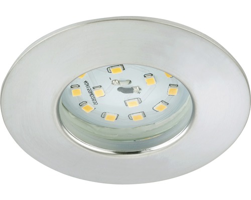 Éclairage à LED à encastrer alu variable avec ampoule 470 lm 3 000 K blanc chaud Ø 60 mm rond plastique IP44