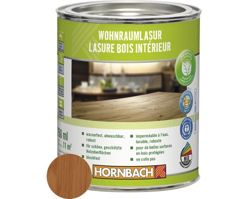 HORNBACH Wohnraumlasur mahagoni 750ml Holzlasur für Innenräume in einer Dose