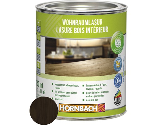 HORNBACH Wohnraumlasur palisander 750ml Holzlasur für Innenräume in einer Dose mit 750 ml von Hornbach