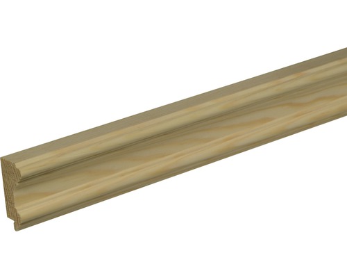 Moulure d'encadrement Konsta pin brut 2000 x 46 x 22 mm Moulure profilée en bois de pin