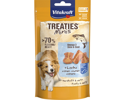 En-cas pour chiens Vitakraft Treaties Minis saumon et Oméga 3, 48 g