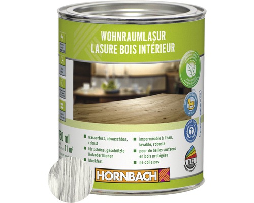 HORNBACH Wohnraumlasur weiss 750 ml