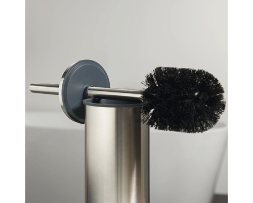 Brosse de toilette en acier inoxydable avec support