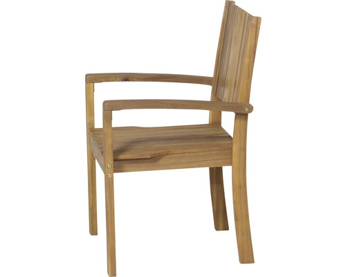 Holzstuhl mit Armlehnen für den Aussenbereich