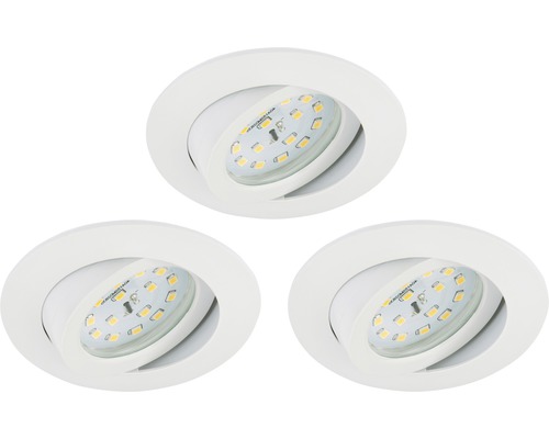 Drei weisse LED Einbaustrahler