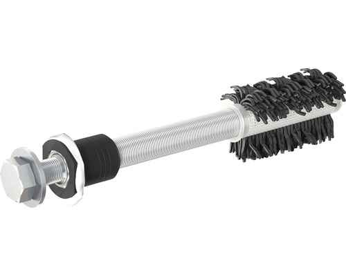 Brosse de nettoyage de tuyaux avec filetage, poils et fixations
