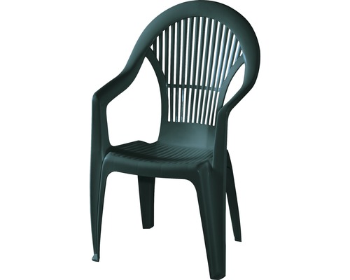 Fauteuil empilable Vega plastique, vert