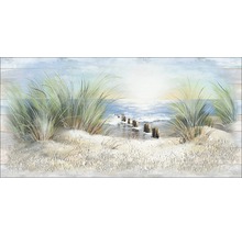 Gemälde mit Strandmotiv, Dünen und Meer