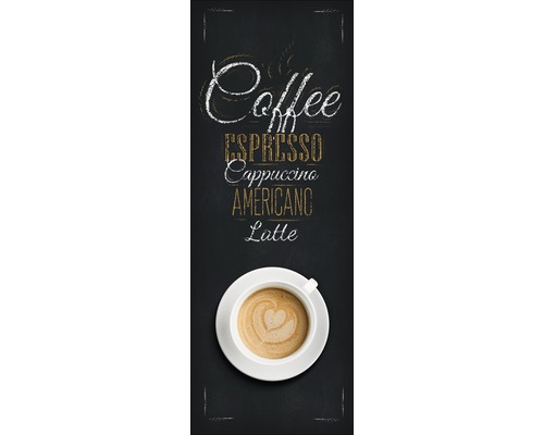 Glasbild Coffee Americano 30x80 cm