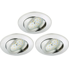 LED Einbauleuchte Kunststoff 3 x 5.5 W aluminium Ø 68 mm, dimmbar-thumb-1