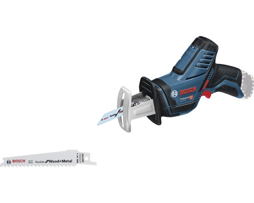 Bosch Professional Scie sabre sans fil GSA 12V-14 avec 1 x lame de scie sabre S 522 EF et 1 x lame de scie sabre S 511 DF sans batterie ni chargeur