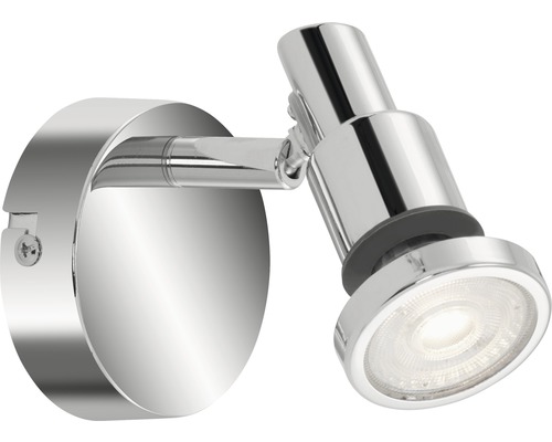 Wandspot 1 x GU10 4W chrom Wandleuchte aus Metall zur Innenbeleuchtung