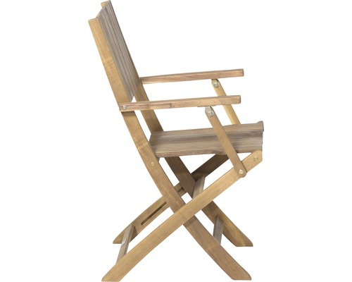 Gartenstuhl aus Holz mit Armlehne