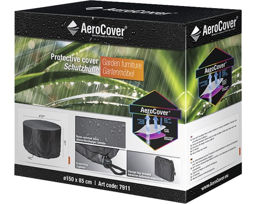 Housse de protection AeroCover pour mobilier de jardin, diamètre 150 x 85 cm
