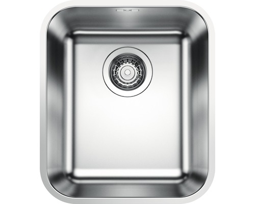 Évier Blanco SUPRA 340-U lxp 370x430 mm acier inoxydable finition brossée 518199 Évier en acier inoxydable avec drain