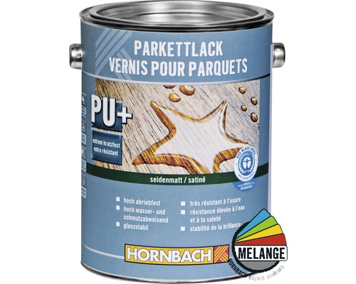 Laque pour bois vernis pour parquets mat satiné 2.5 l Boîte de vernis pour parquet satiné