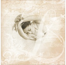 Dekoratives Wandbild mit Ballerina-Motiv und verspieltem Schriftzug