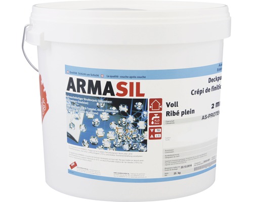 Enduit de finition KABE Armasil ribé plein 1 mm blanc 25 kg