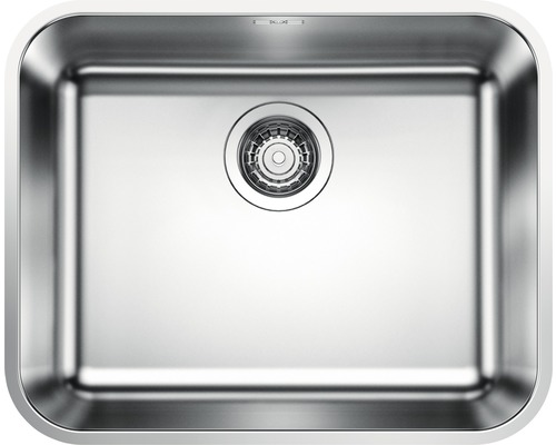 Évier Blanco SUPRA 500-U lxp 530x430 mm acier inoxydable finition brossée 518205 Évier en acier inoxydable avec évacuation