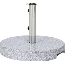Granit Schirmständer mit Edelstahlrohr