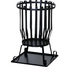 Brasero en métal avec base carrée