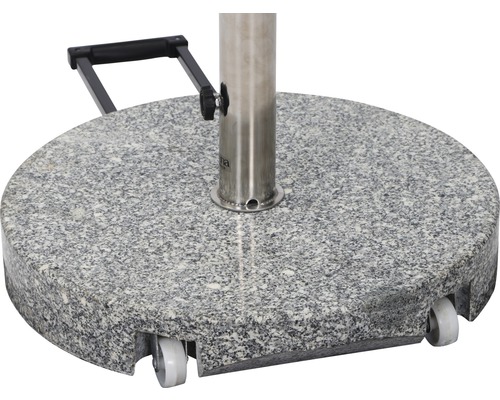Granit Sonnenschirmständer mit Rollen und Griff