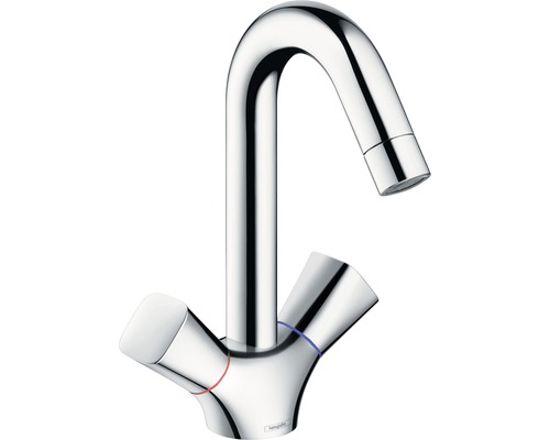 hansgrohe Logis Waschtischmischer chrom mit Zugstangen-Ablaufgarnitur 71222000