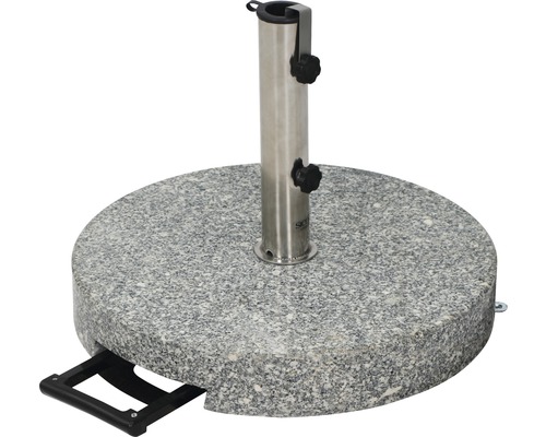 Granit Schirmständer mit Stahlrohr und Griff