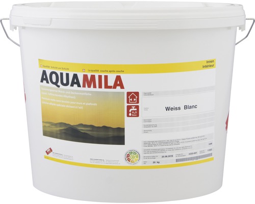 Peinture pour mur et plafond KABE Aquamila blanche 20 kg