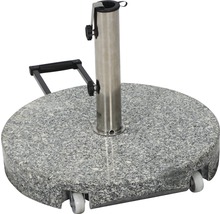 Sonnenschirmständer aus Granit mit Rollen