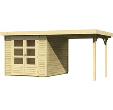 Abri de jardin Karibu Kodiak 3 avec toit en appentis de 2,25 m 508 x 238 cm naturel