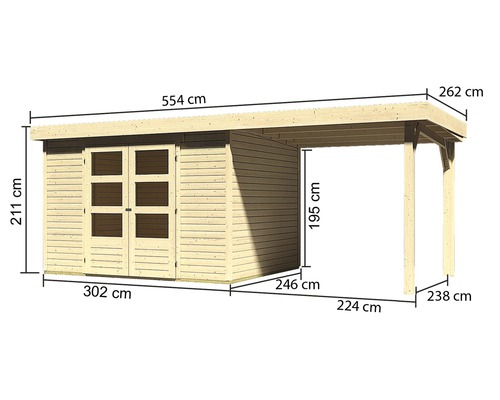 Dimensions d''un abri de jardin avec carport