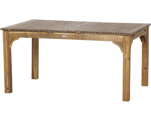 Holz Gartentisch mit Lamellenstruktur